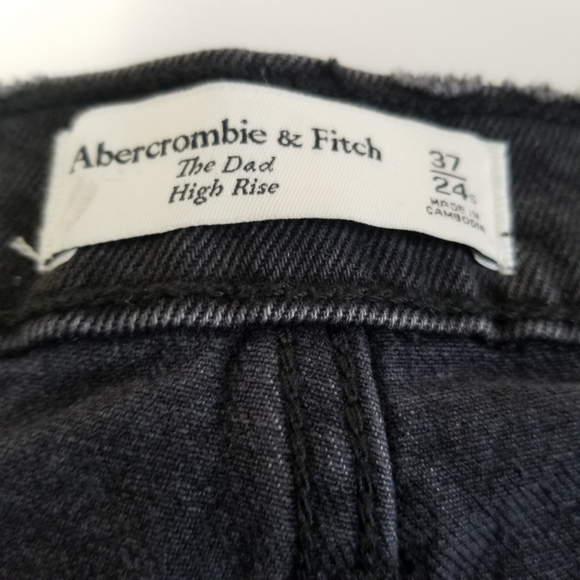 Abercrombie & Fitch The Dad High Rise Jeans Destructed Size 24 Short NWT - Picture 5 of 7